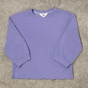 Athleta Girl Purple Long Sleeve Ribbed Top | Size M (8/10)